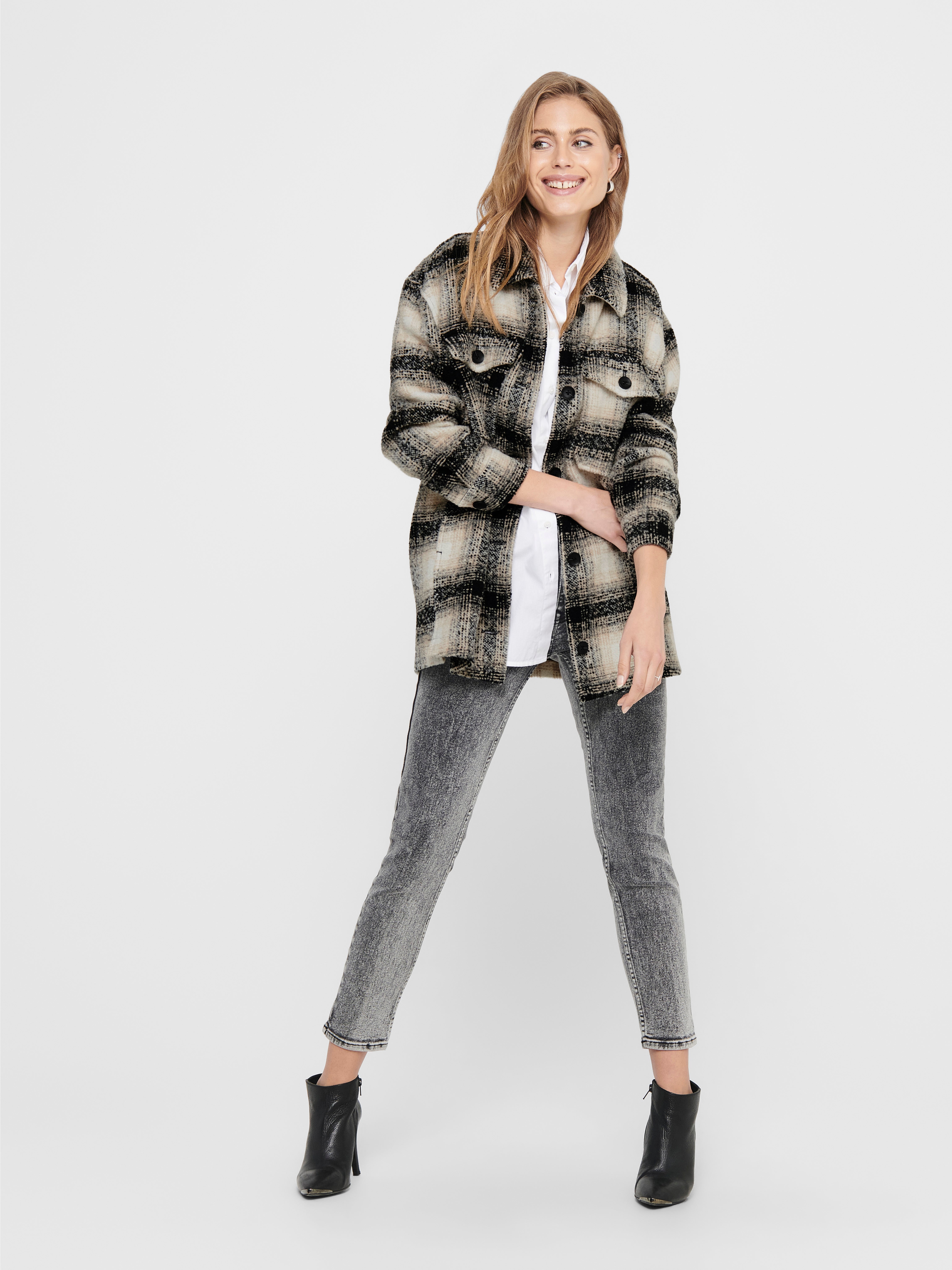 ONLALLISON Lange Hemdjacke Pumice Stone