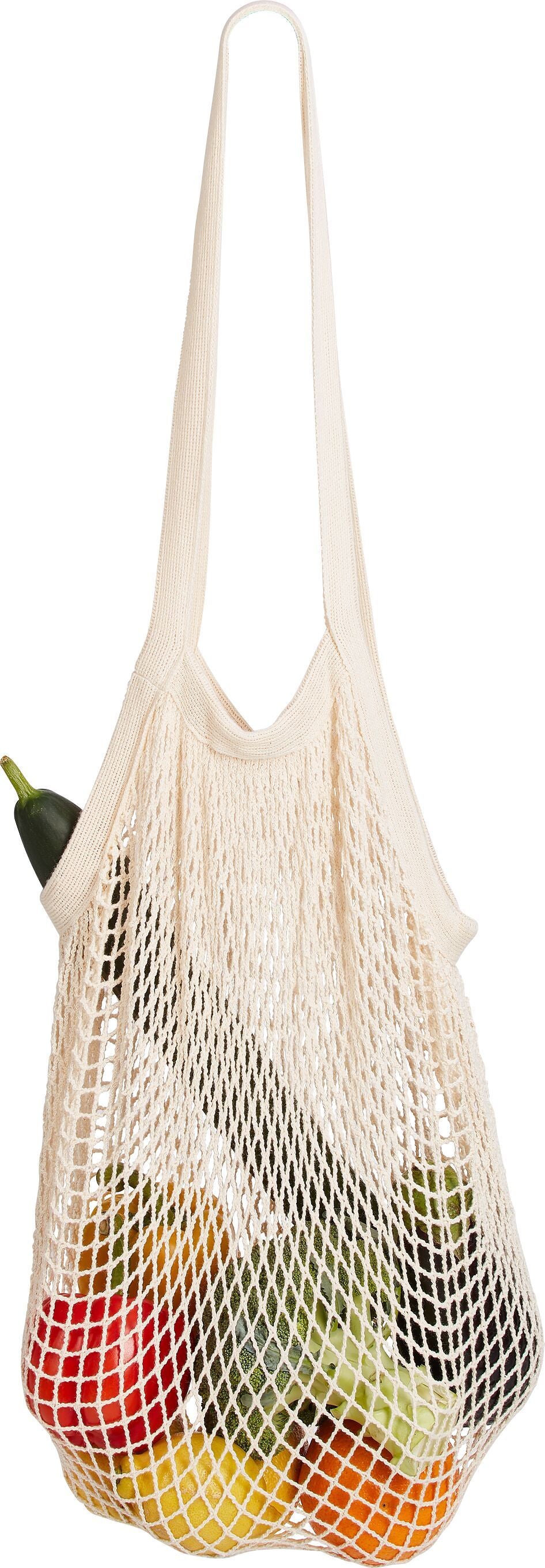 NET Netztasche - Beige / B: 37.0 cm x T: 37.0 cm x H: 65.0 cm