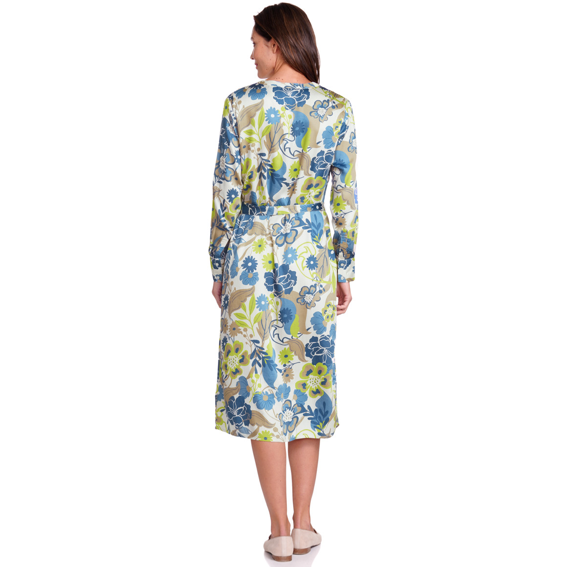 Gina Benotti Damen Hemdkleid mit floralem Muster dunkelblau / blau / grün
