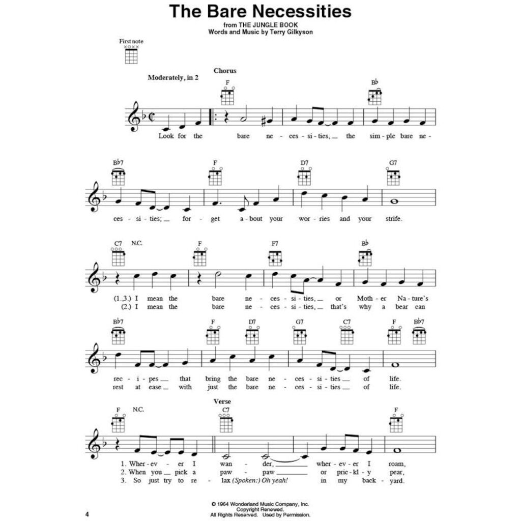 Hal Leonard Disney Hits for Ukulele