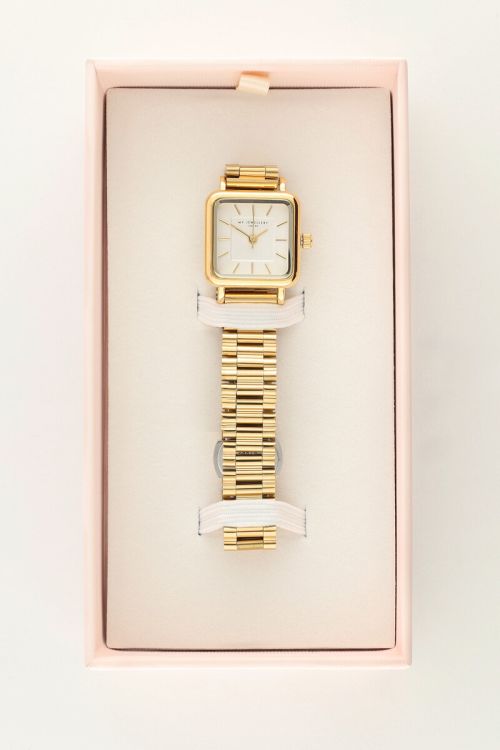 Vintage vierkant horloge met schakelband