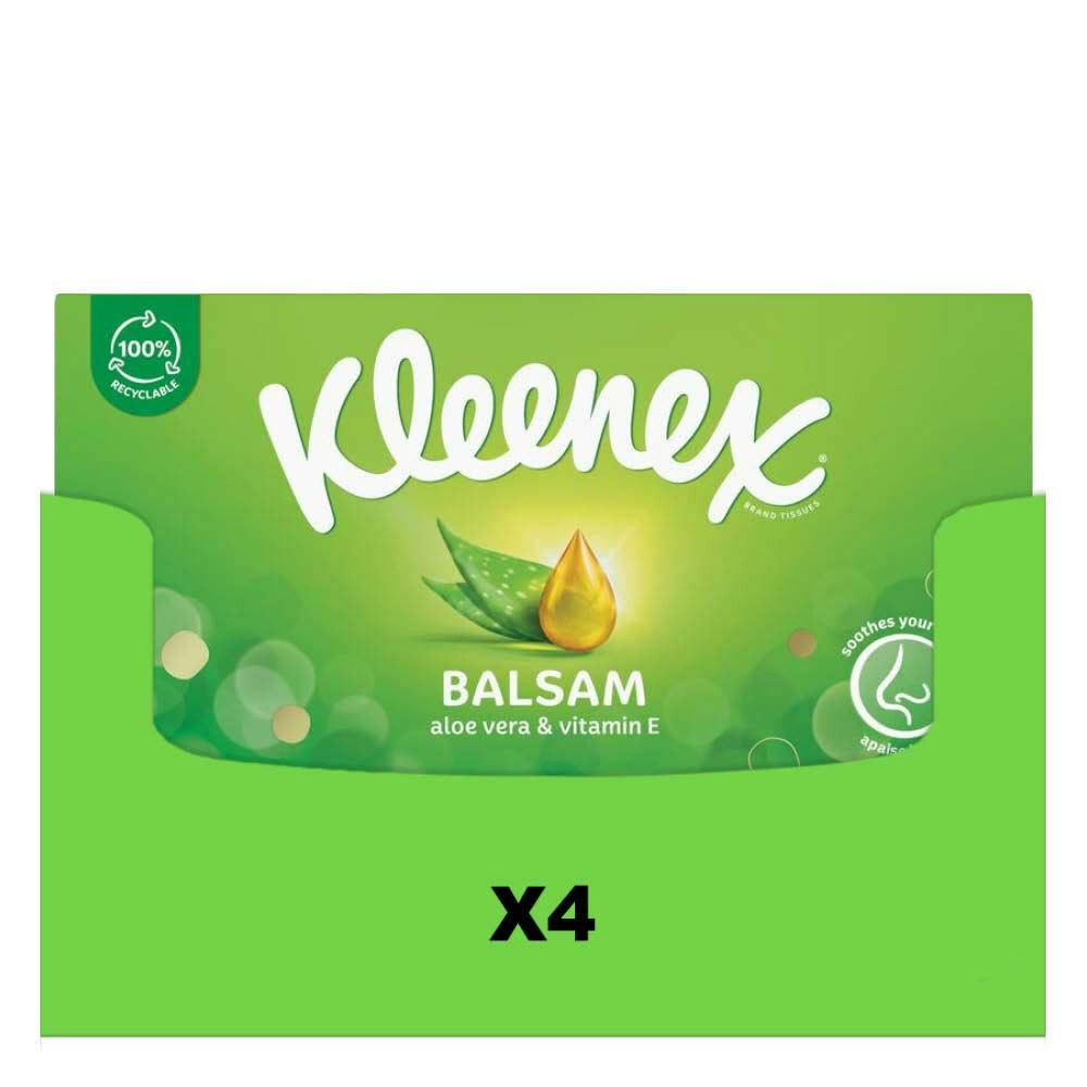 Kleenex Tissues Balsam 3-laags 4 x 64 stuks = 256 tissues