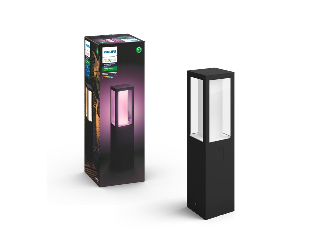 Philips Hue - Impress Pedestal 220V Outdoor - White & Color Ambiance -S