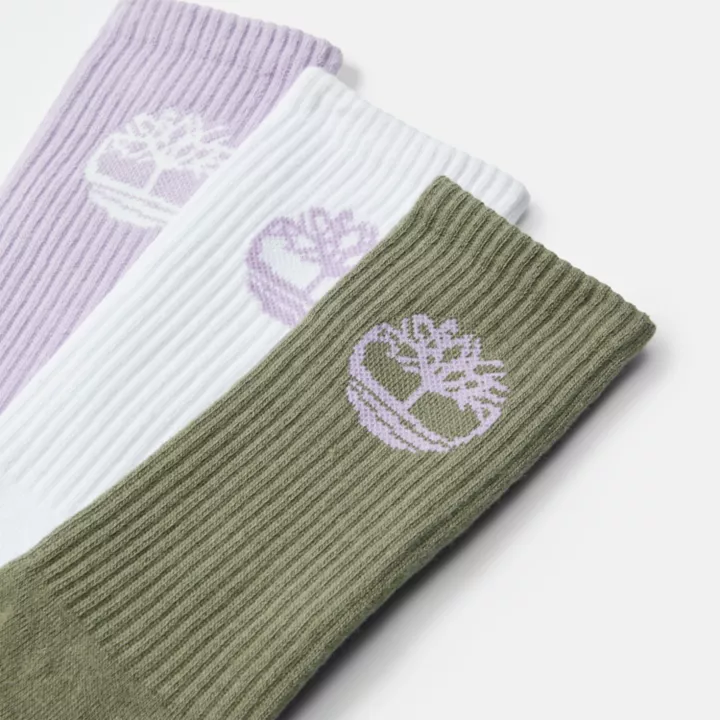 Lot de 3 paires de chaussettes Bowden unisexes en violet