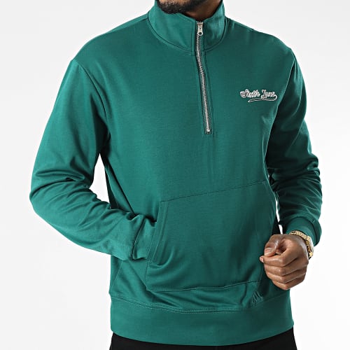 Sweat Col Zippé M22978PSW Vert