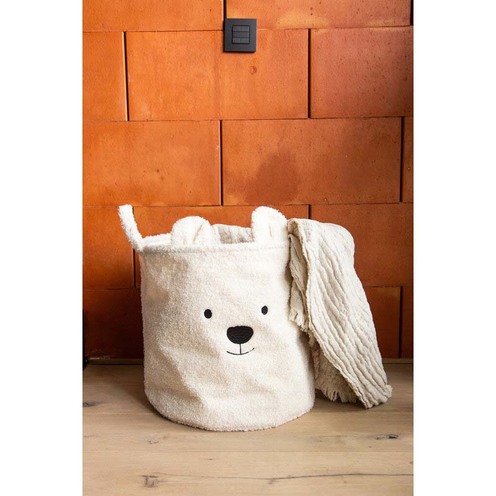 Panier Teddy 30x30x30 Ecru - CHILDHOME