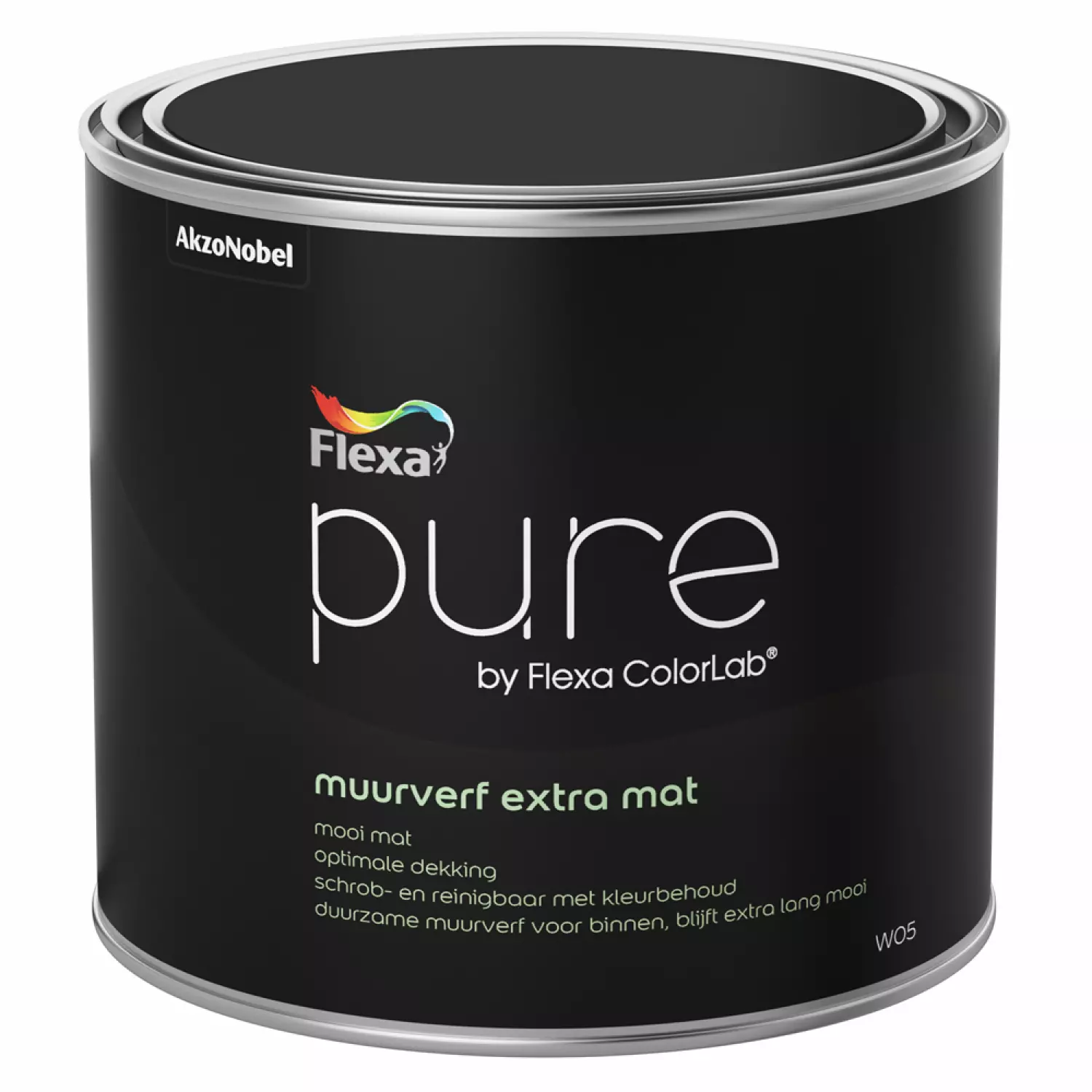 Flexa Pure Muurverf Extra Mat - op kleur gemengd - 0,5L