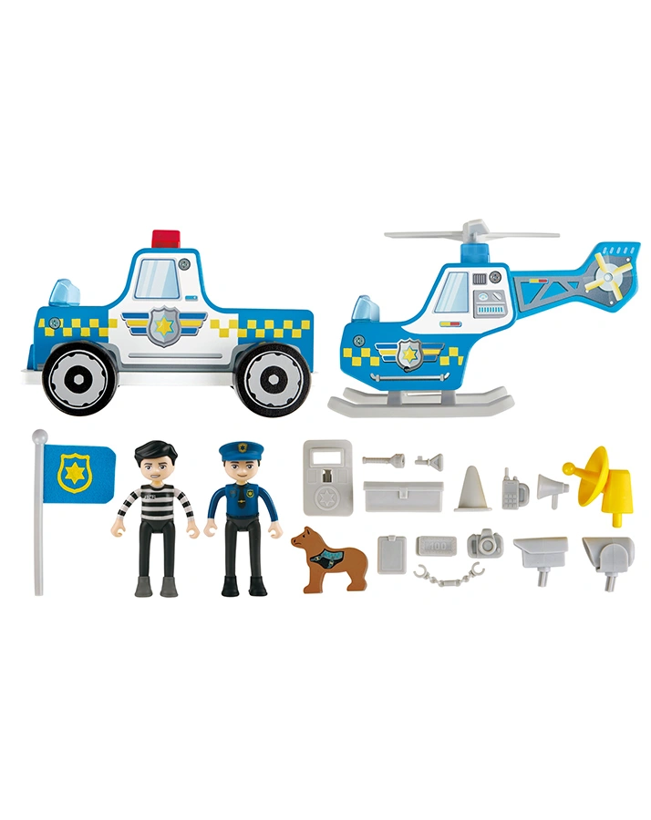 Holzspielzeug POLIZEISTATION 13-teilig