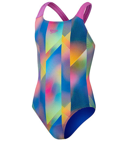 Speedo Bådedragt - Digital Allover Powerback - Pink/Blue