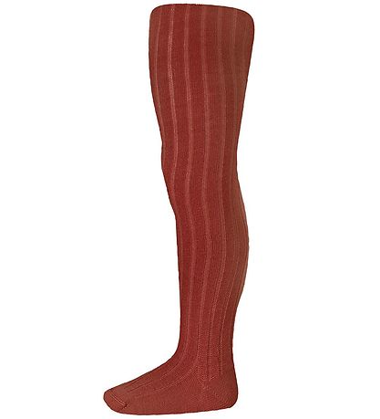 Condor Strumpfhosen - Wolle/Acryl - Rib - Ziegelrot