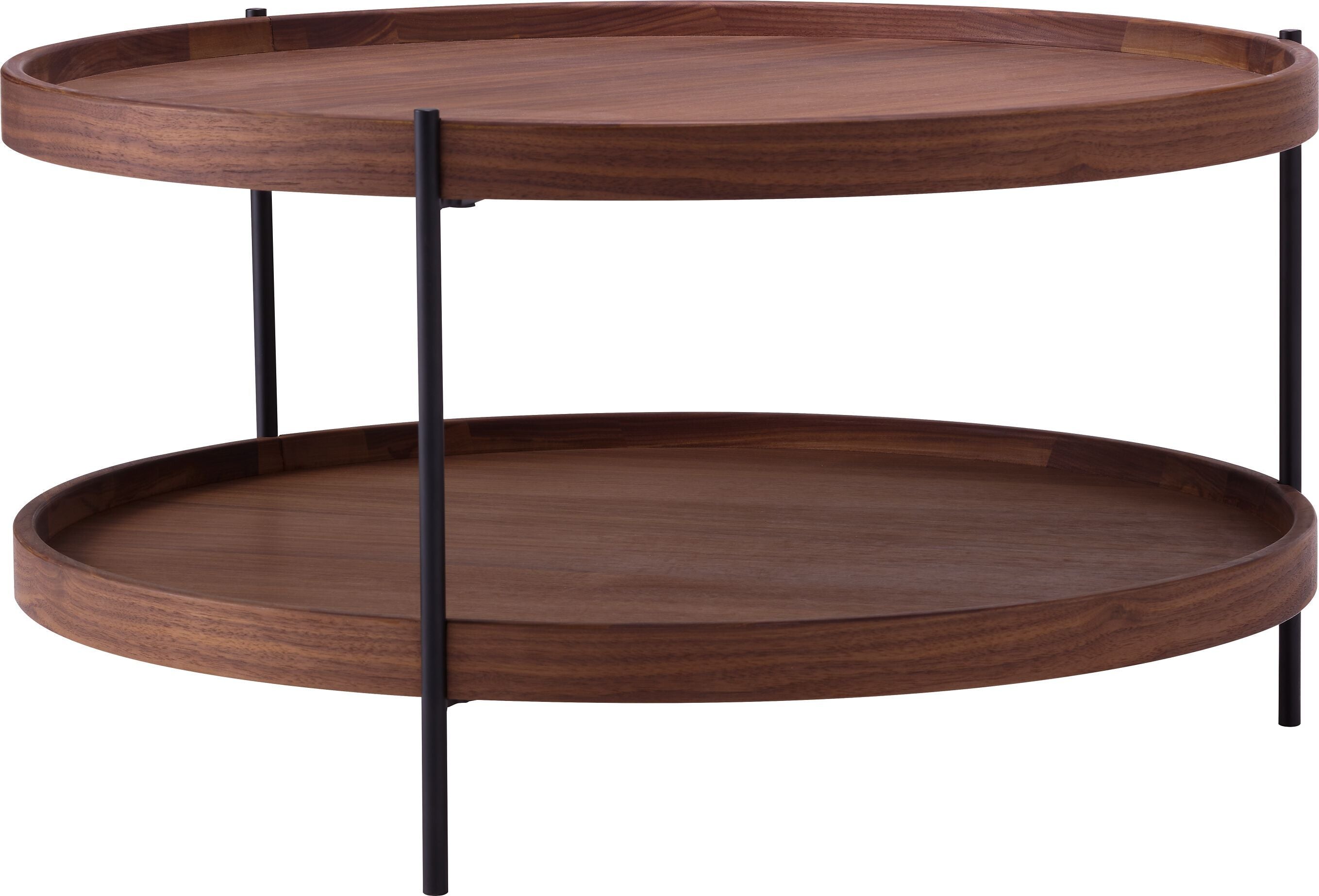 MALA Salontisch - Nussbaum / B: 69.0 cm x T: 69.0 cm x H: 38.0 cm