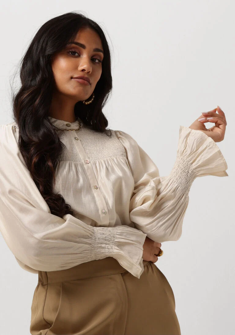 NUKUS zand nukus blouse phoebe blouse silky