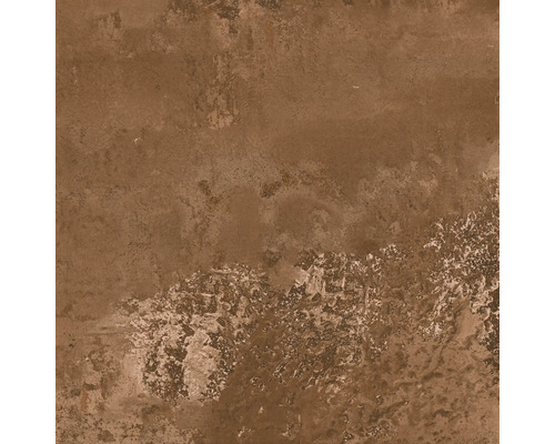 Terrastegel van porselein, metallic Cortenbruin, gerectificeerde rand, 60 x 60 x 2 cm