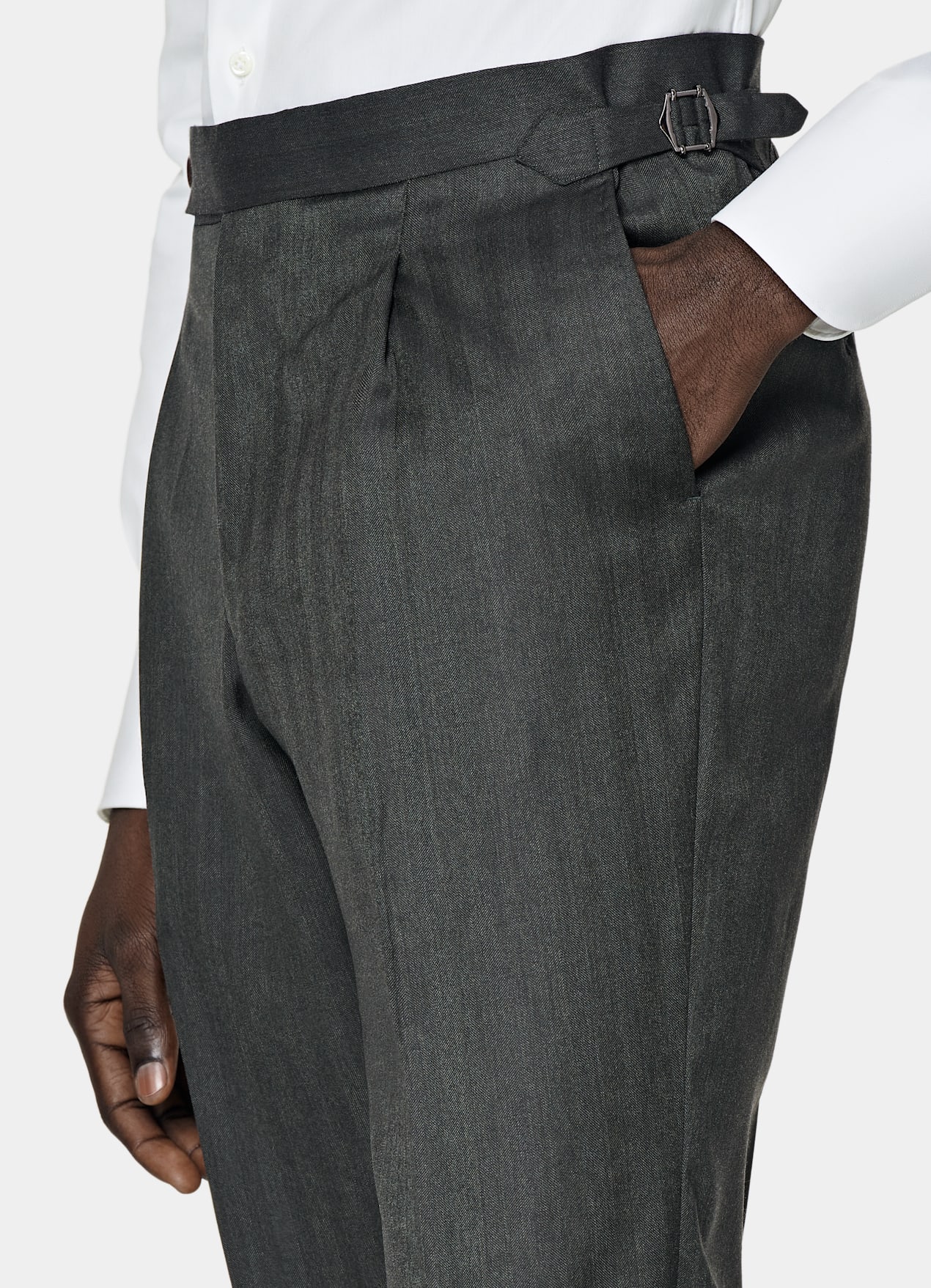 Costume trois pièces Havana coupe Tailored vert foncé