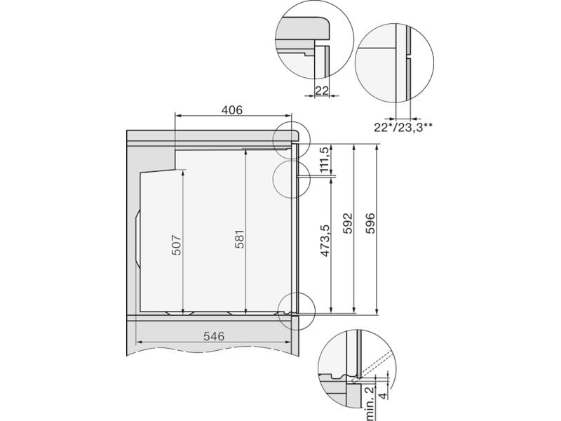 Miele Einbaubackofen H 7264-60 B Schwarz A Backofen