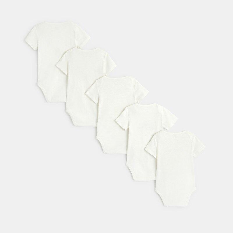 Body col US frimousses (lot de 5) blanc naissance Blanc