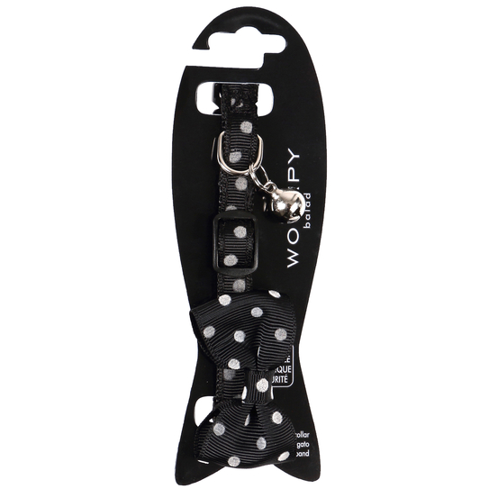 Collier nœud noir pour chat