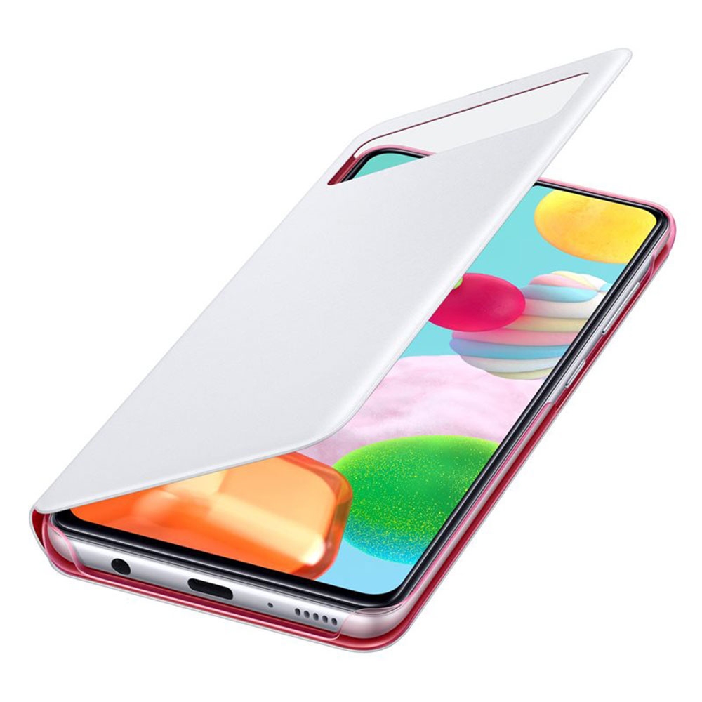 Galaxy A41 Smart S-View Cover Tasche (EF-EA415PWEGEU) - Weiss