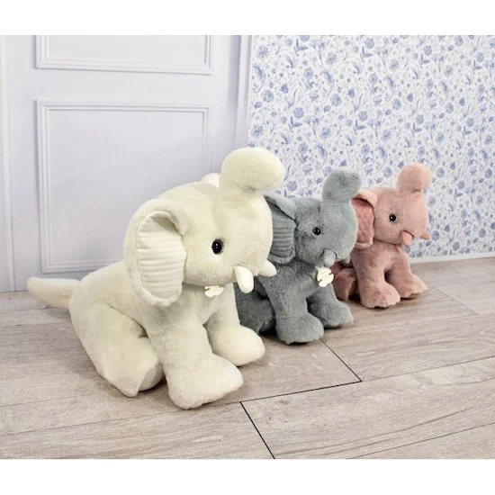 Peluche éléphant Preppy Chics   Blanc        35 cm   de               Histoire d'ours