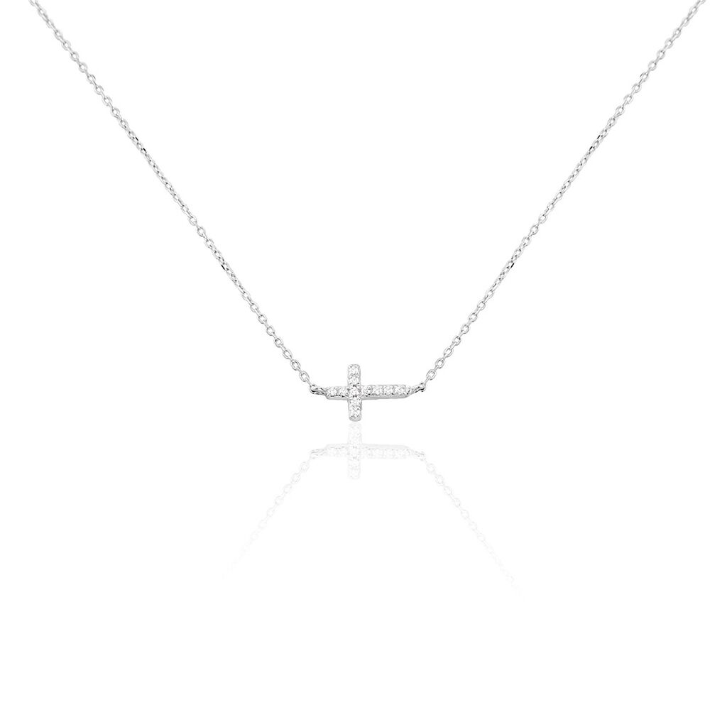 Collier Like A Virgin Or Blanc Oxyde De Zirconium