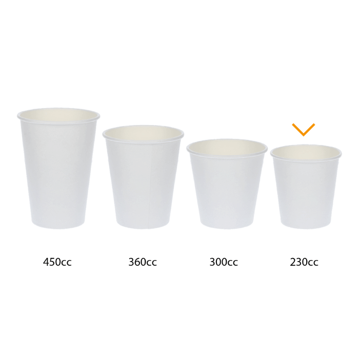Kartonnen koffiebeker 230cc 8oz Ø80mm gestreept