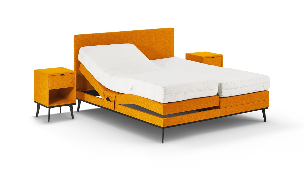Elektrische boxspring Viggo met Silver Pocket Deluxe Foam matras adore goud