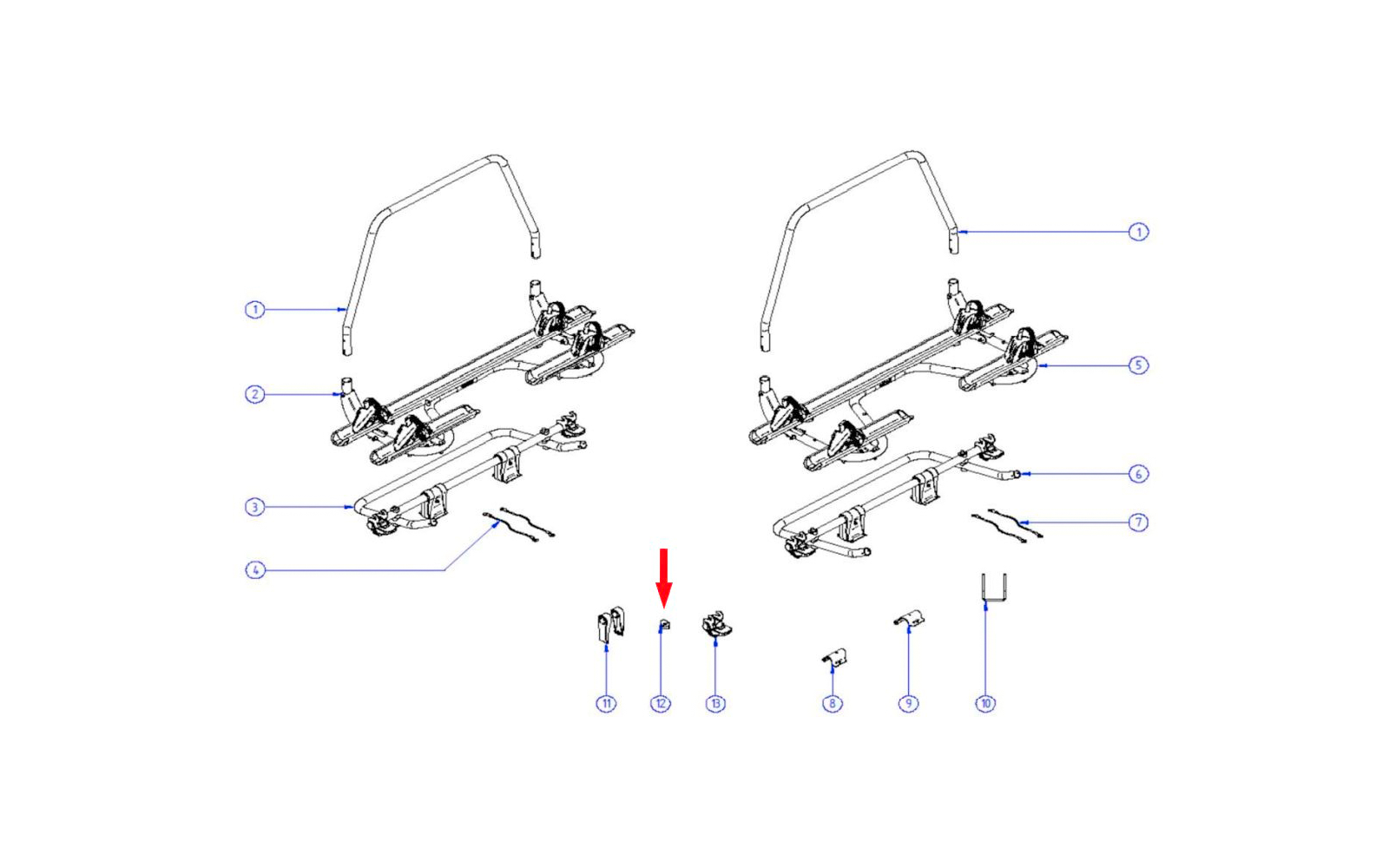 Thule Befestigungssatz Neigungswinkel  (2x)