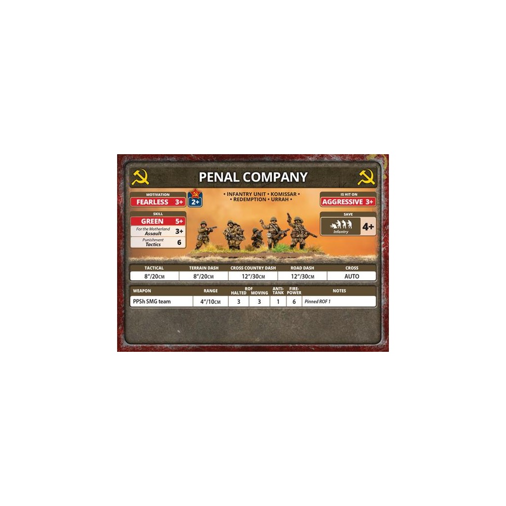 Flames of War - Bagration: Soviet Unit Cards