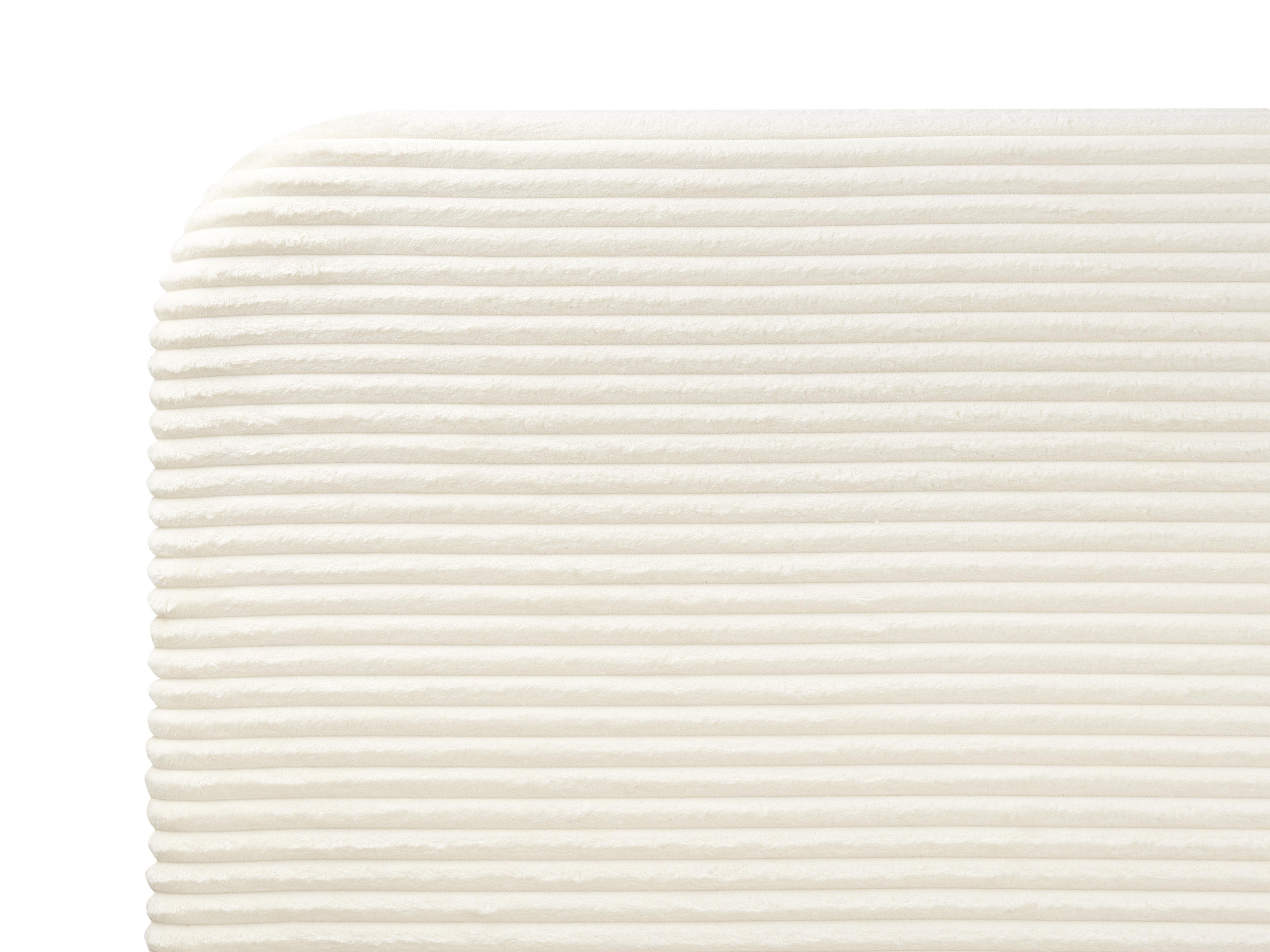 Bed Corduroy FLAYAT 180 x 200 cm Gebroken wit