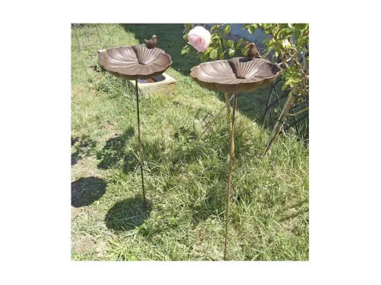 Bain oiseaux en fonte Coquille 105 x 27 cm