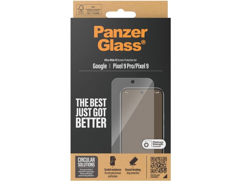 Panzerglass Displayschutz Ultra Wide Fit Pixel 9/Pixel 9 Pr Display-Schutzfolie für das Google Pixel 9/Pixel 9 Pro
