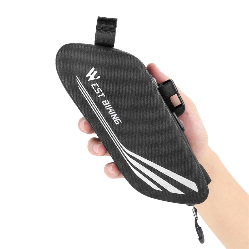 (1L) Wasserabweisende Universal Gravel Bike Satteltasche für das Fahrrad Velo - Schwarz