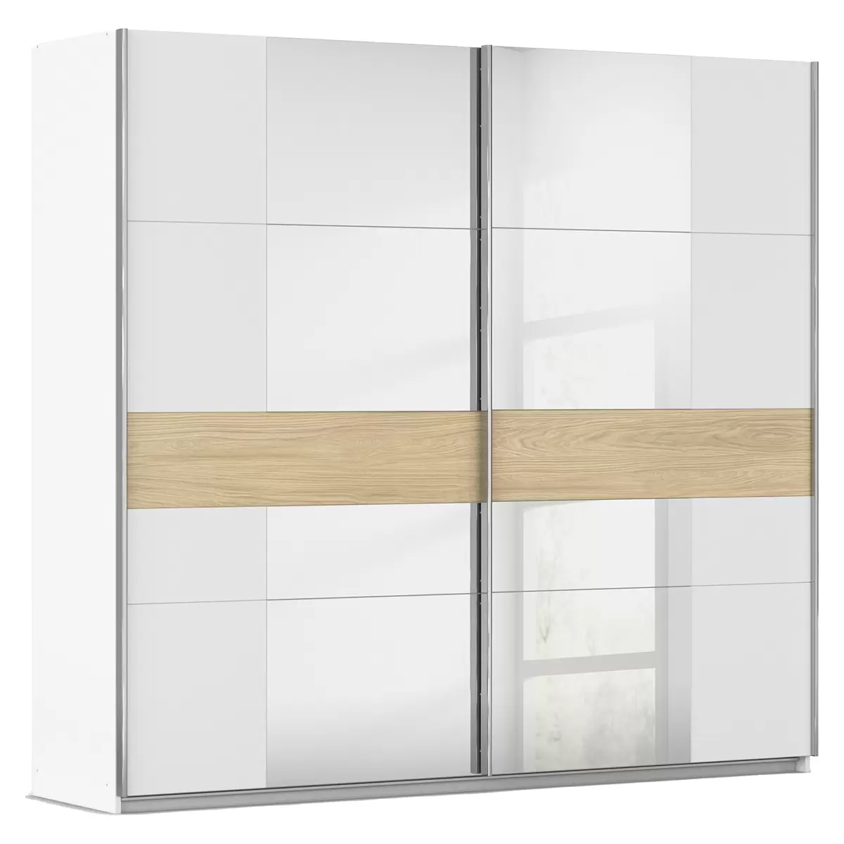 Schwebetürenschrank 2trg. Calisto Eiche,weiss