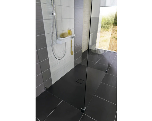 KALDEWEI CONOFLAT 853-1 douchebak, 90 x 75 x 3,2 cm, mat zwart, 466900010676