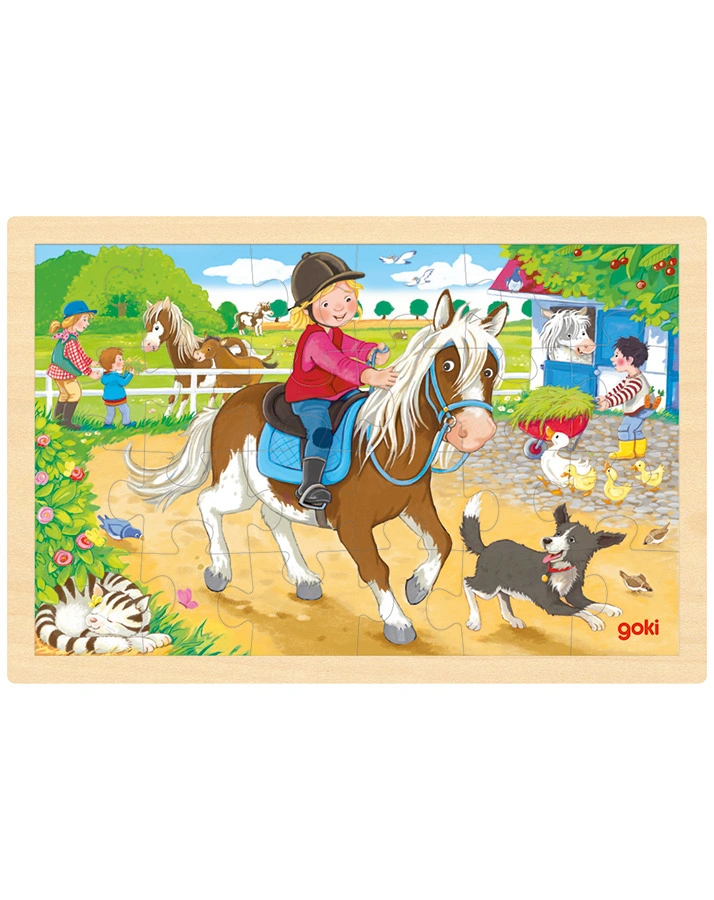 Einlegepuzzle PONYHOF in bunt