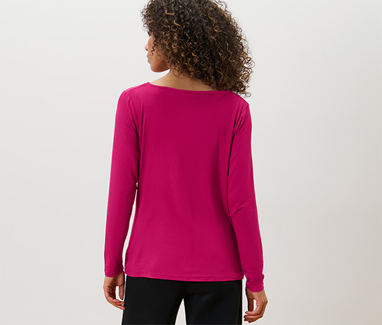 Blusenshirt mit Wasserfallausschnitt