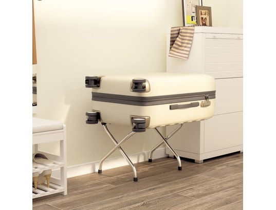VIDAXL - Chariot de service de bagage Porte-bagages avec dossier argenté 56x39x52 cm