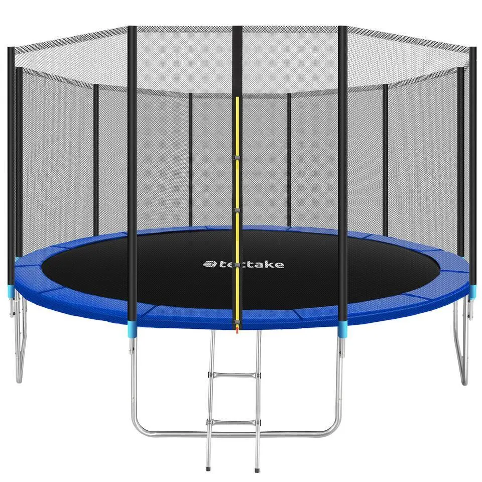 tectake Trampoline Garfunky met veiligheidsnet, Zwart/blauw