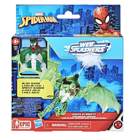 Hasbro Marvel Spider-Man Epic Hero Series Web Splashers Green Symbiote Flügel Splasher