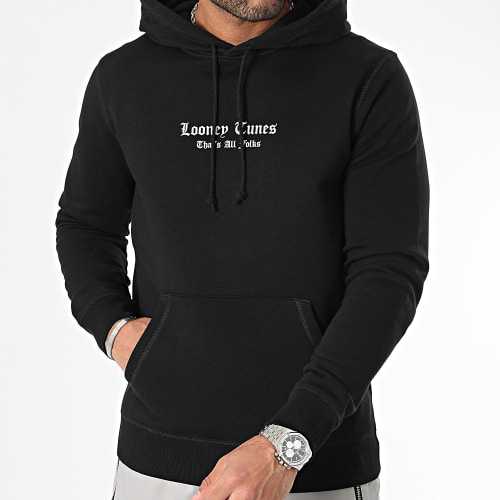 Sweat Capuche Taz Graffiti Grey Noir
