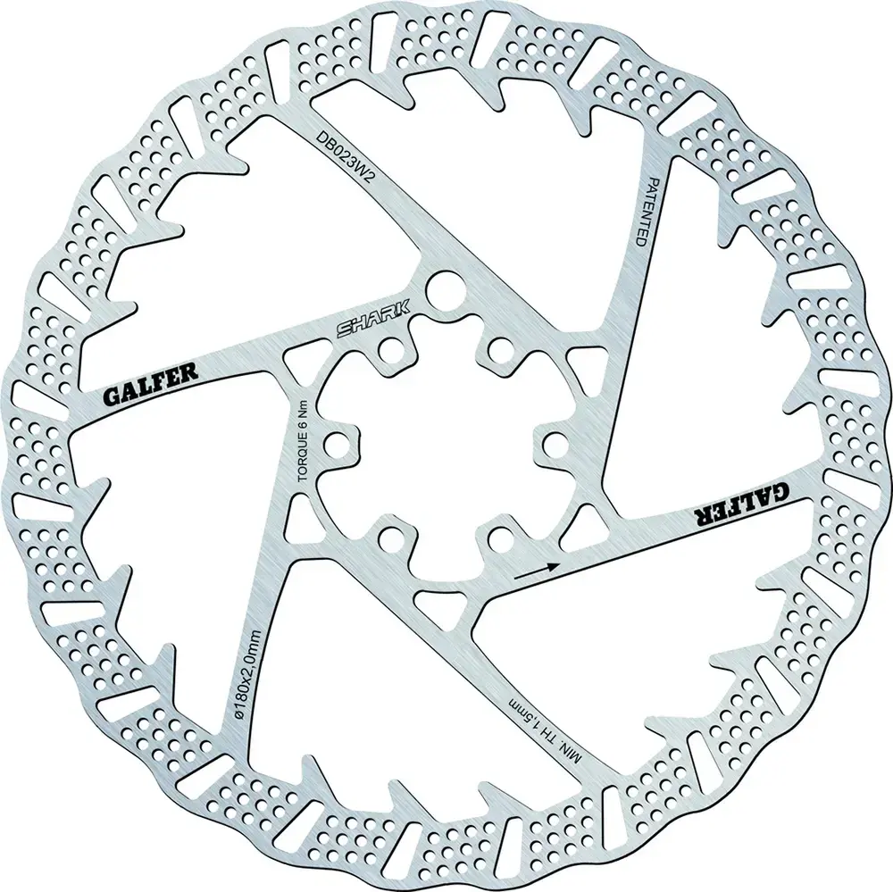 GALFER Shark MTB/E-Bike 6-bolt Remschijf 1.8mm