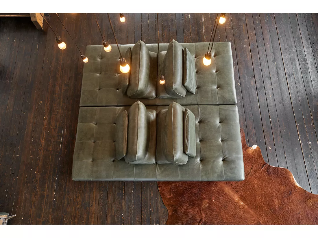 Canapé - Vert cuir - WIOLO