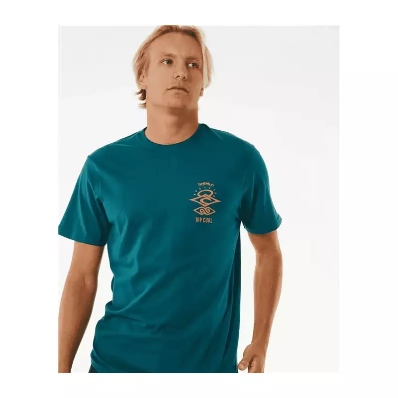 Teeshirt RIPCURL Search Icon Tee Blue Green
