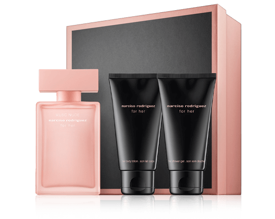 Narciso Rodriguez for her Musc Nude Set mit Body Lotion & Shower Gel 50ml-50ml-50ml