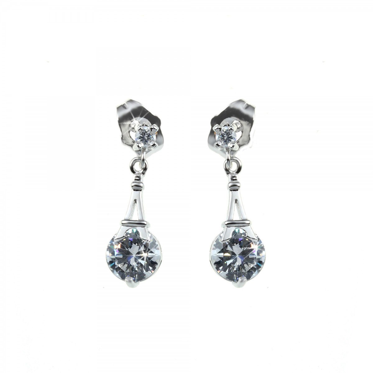 Boucles d'oreilles Tour Eiffel SC Crystal orné de Cristaux scintillants