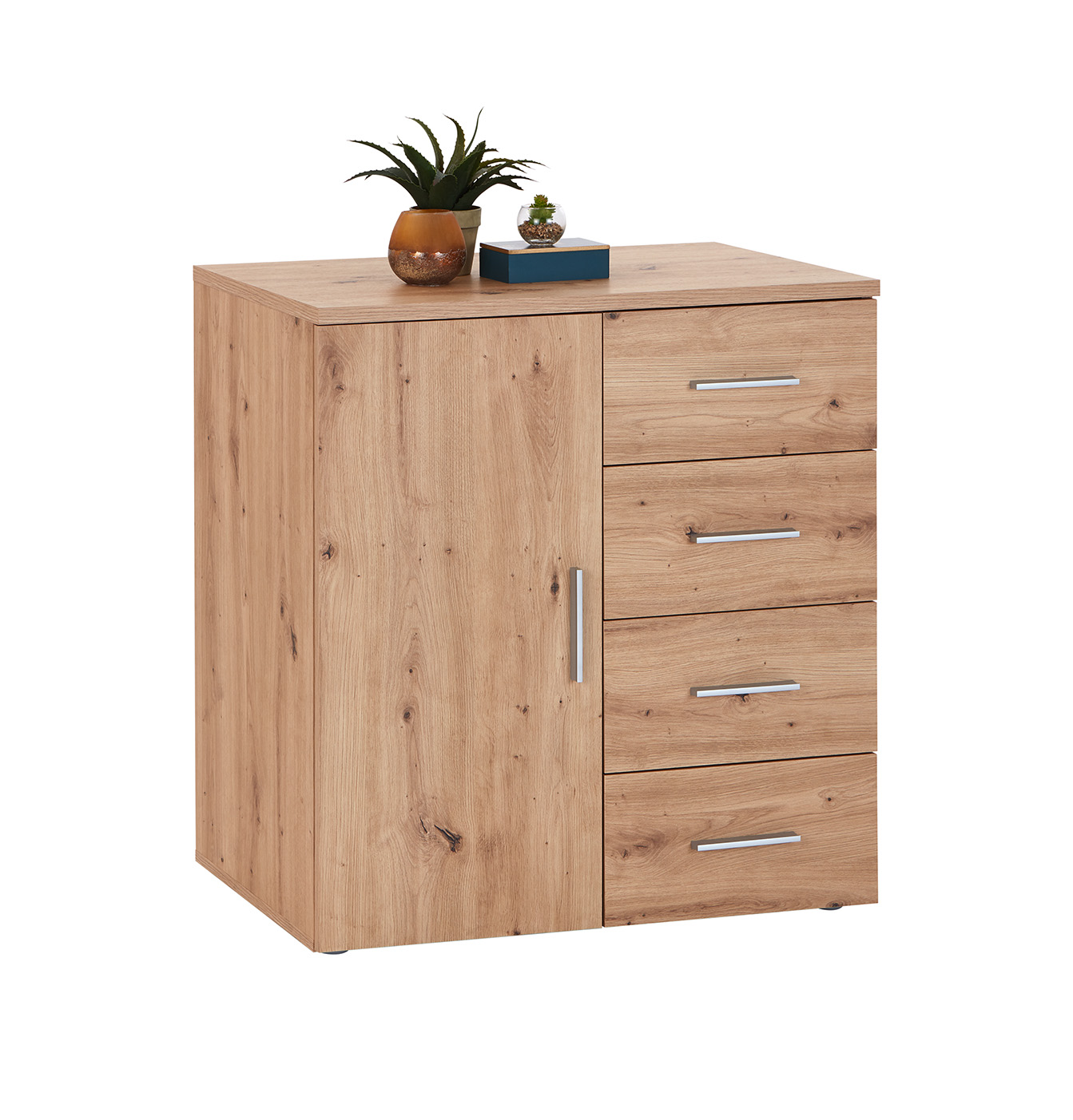 Kommode - Artisan Eiche - mit Übertiefe - 80 cm