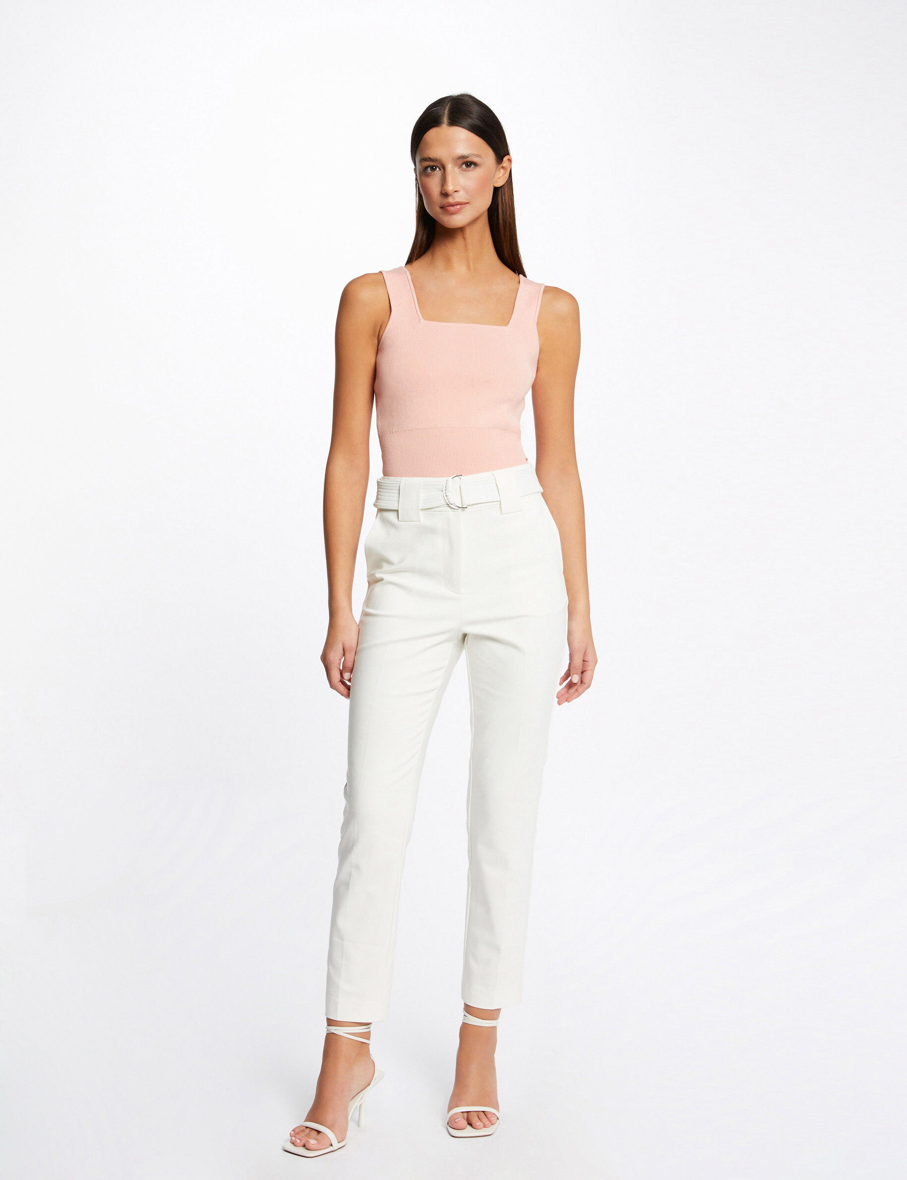 Débardeur pull bretelles larges rose moyen femme - rose_moyen