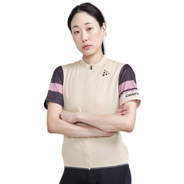 Maillot vélo CRAFT CORE ENDUR LOGO JERSEY W ECRU