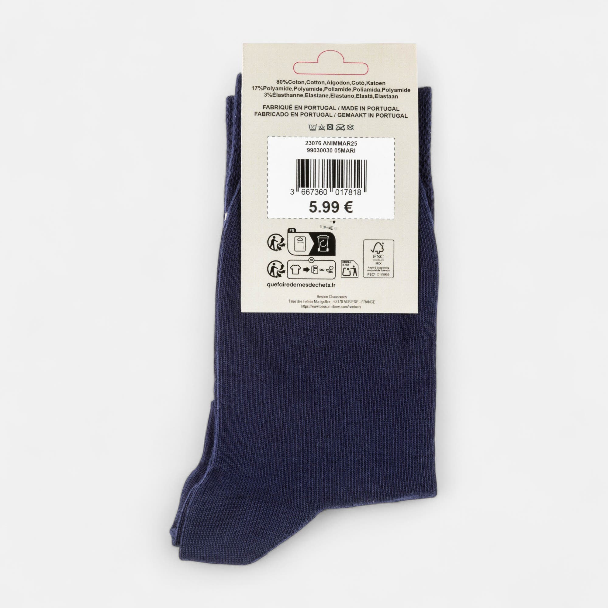 Chaussettes Femme bleu marine
