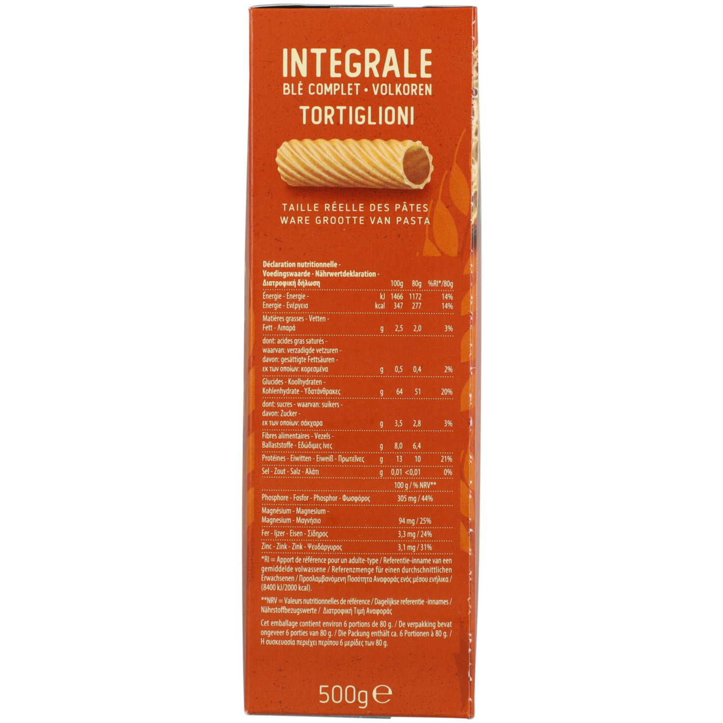 Barilla Integrale Tortiglioni Vollkorn